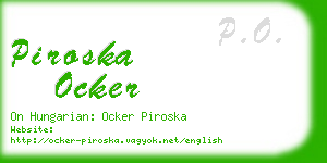 piroska ocker business card